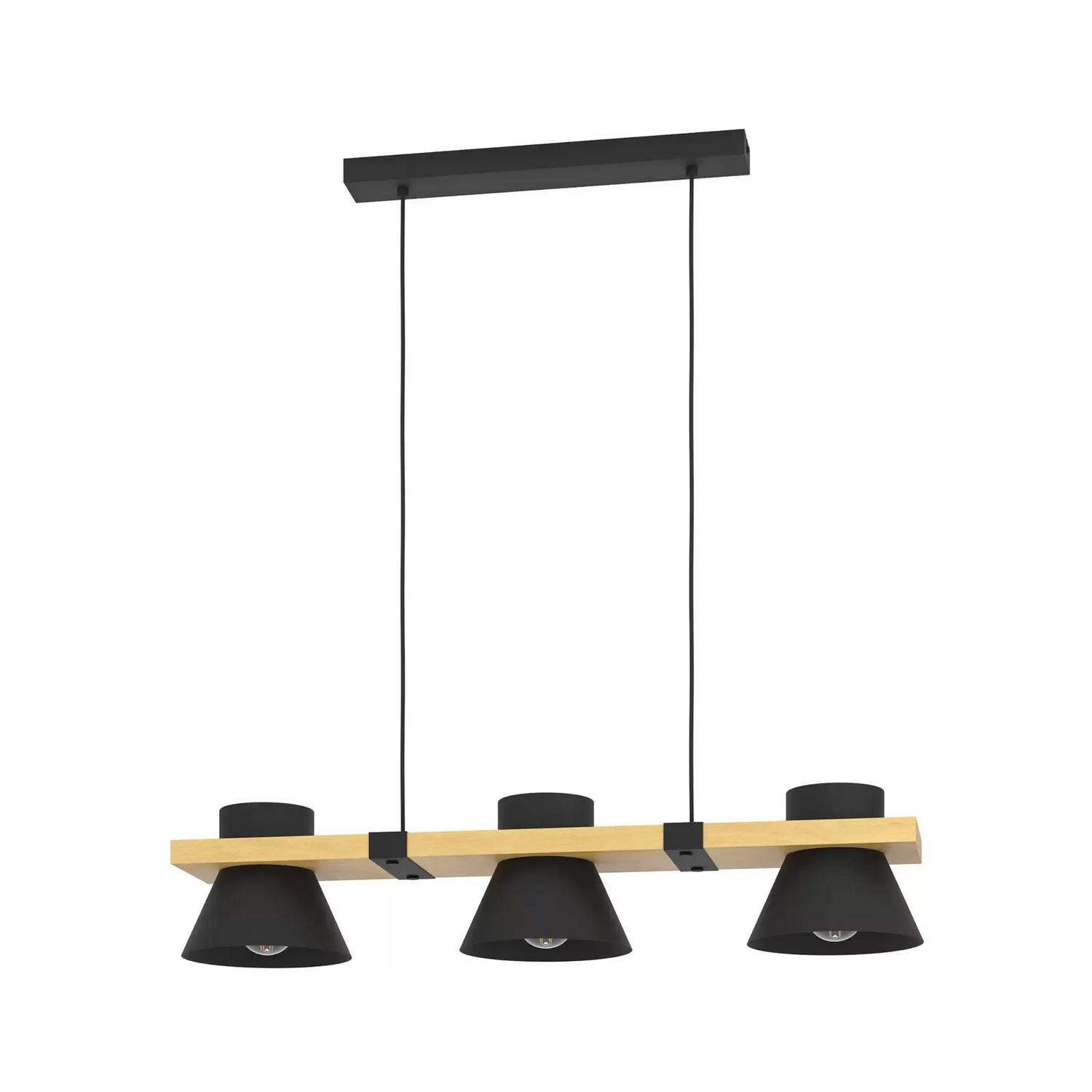 Eglo Hängeleuchte Maccles In Schwarz Mit Holz Hängelampe Lampe Leuchte Spot Led B-Ware - 9002759439569