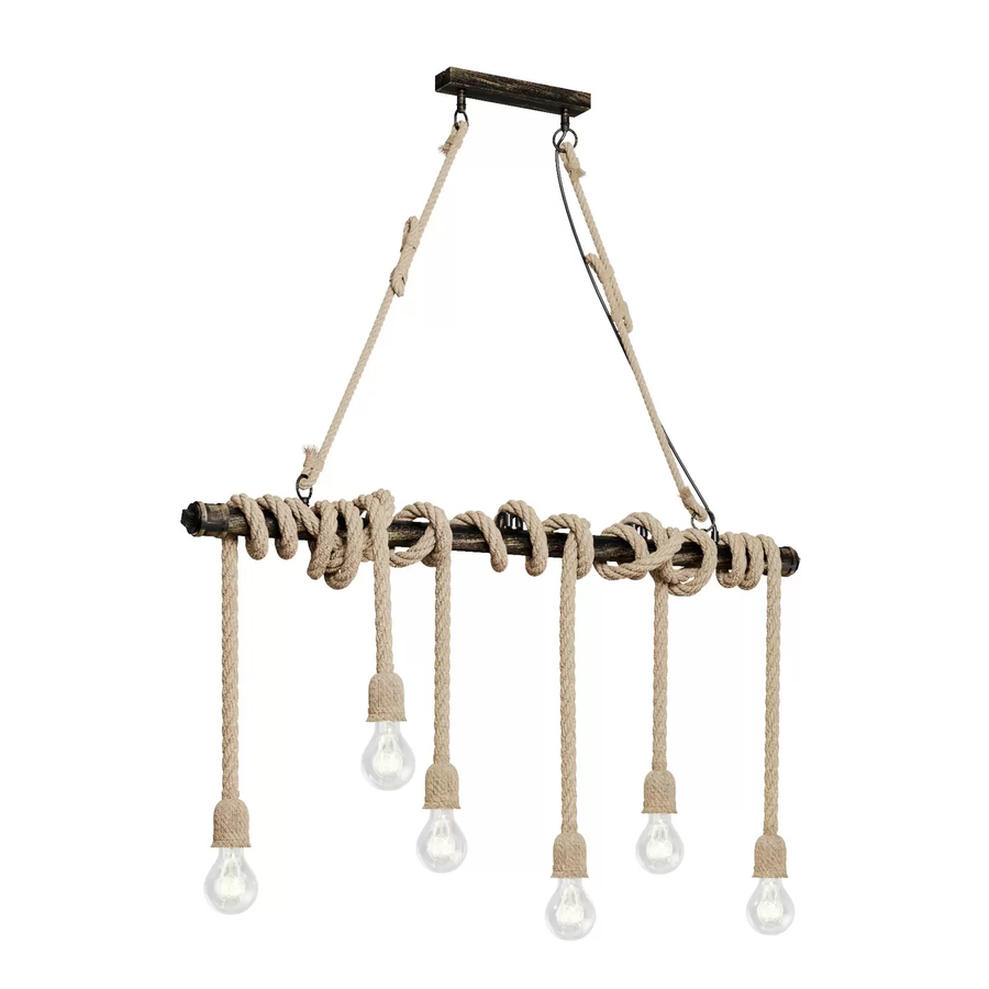Lindby Hajo Pendellampe Sechsflammig Tauseil Pendelleuchte Lampe Leuchte Spot B-Ware - 9624751