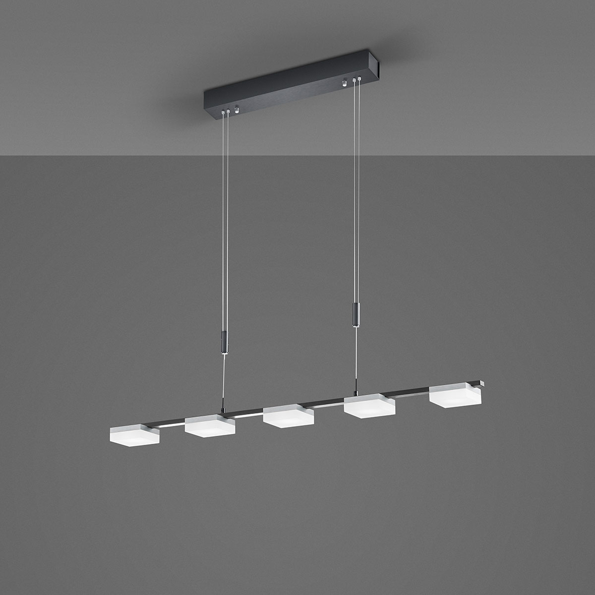 Bopp Plus Quad Led Hängelampe Fünfflammig Schwarz/Alu Hängeleuchte Lampe Leuchte B-Ware - 4011895504661