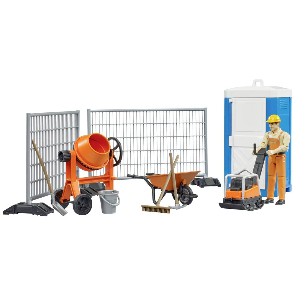 B-Ware Bruder Bworld Baustellenset Fertigmodell Nutzfahrzeug Modell Kinderspielzeuge