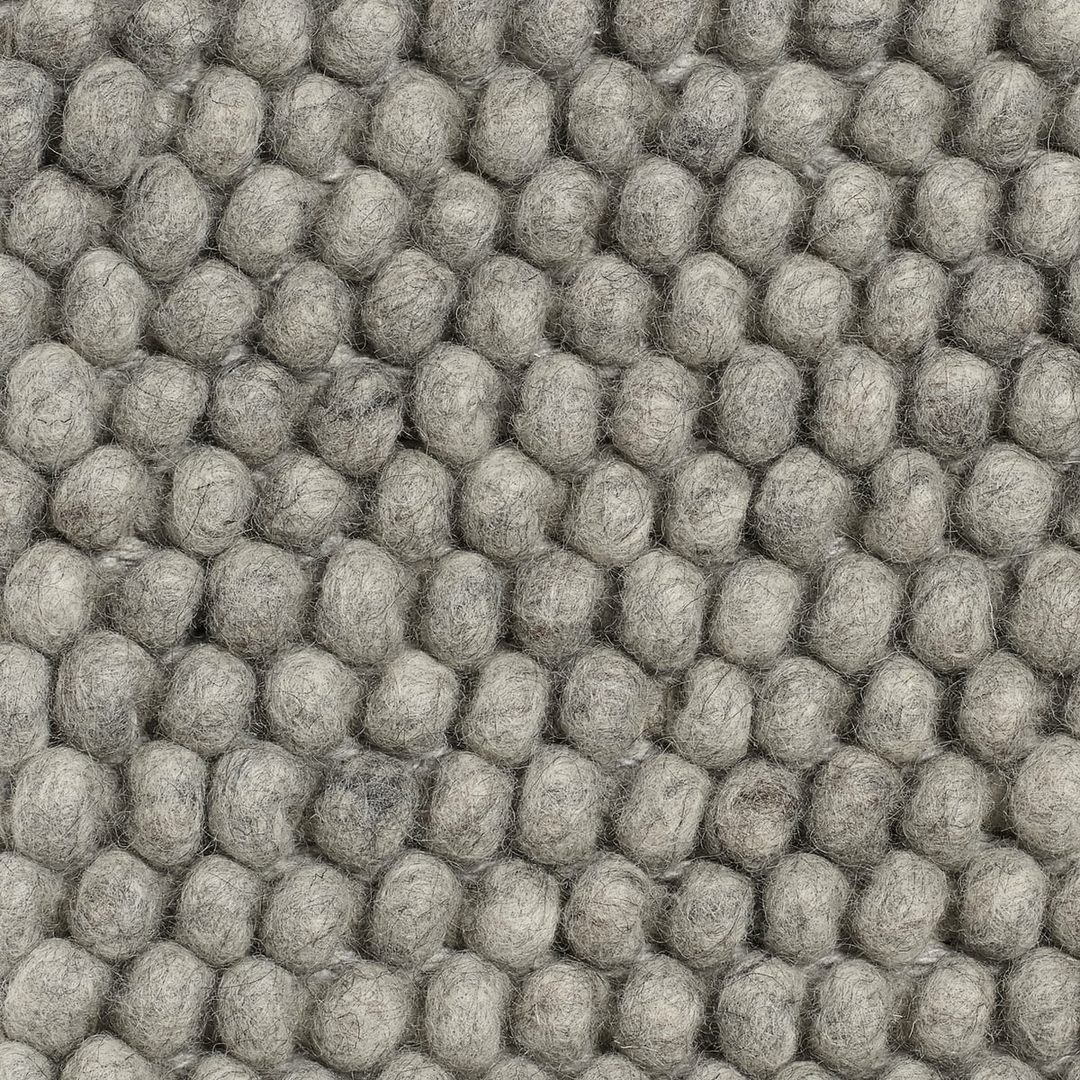 Hay Peas medium grey 140 x 200 cm Teppich Wollteppich Wolle Deko Baumwolle grau