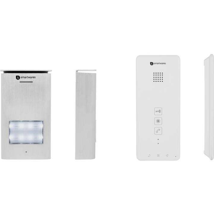 Smartwares 1 Familien-Türsprechanlage Gegensprechanlage Tür Anlage Silber Weiß