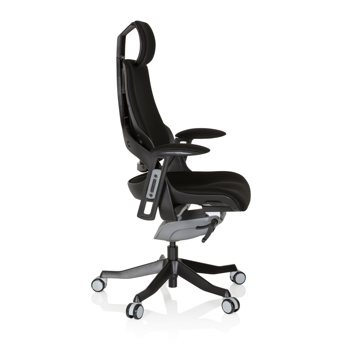 hjh OFFICE Bürostuhl SPEKTRE BLACK Stoff höhenverstellbar mit Armlehnen - 4251084667955