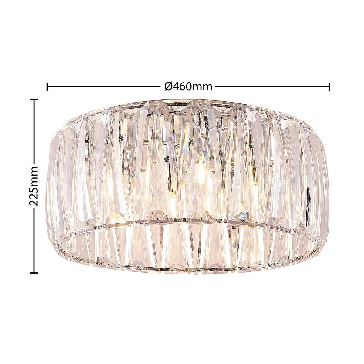 Lindby Sofia Deckenlampe Deckenleuchte Lampe Leuchte 4-flm E14 transparent chrom - 4251911708165