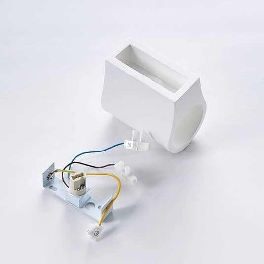B-Ware Lindby Led Wandleuchte Wandlampe Lampe Leuchte Licht Jannes Aus Gips Rund Weiß