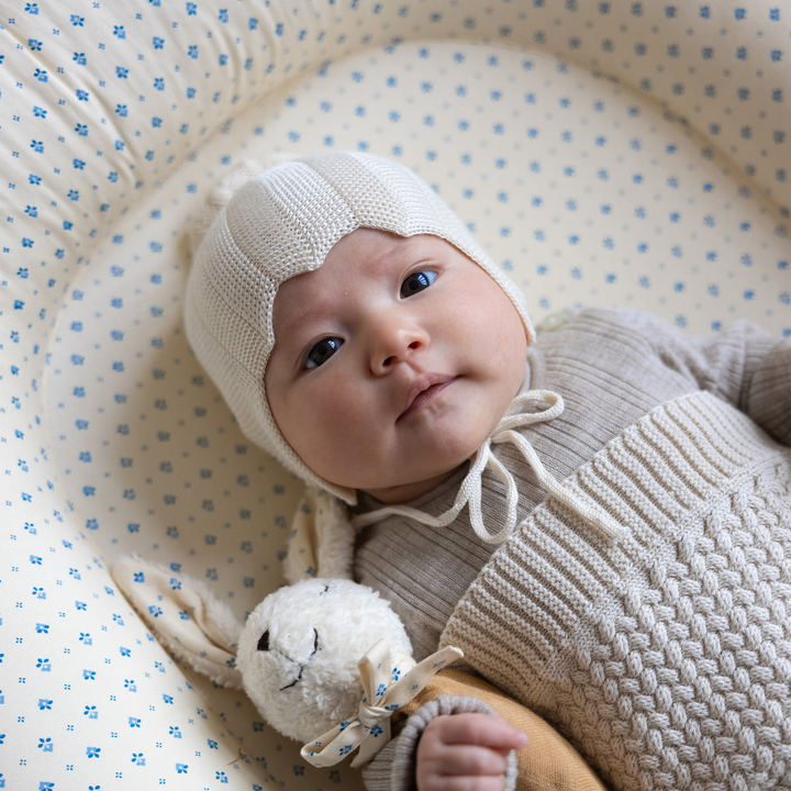 Cam Cam Copenhagen Babybett Bettchen Baby Bett Hellbraun Streifen Bio Baumwolle B-Ware