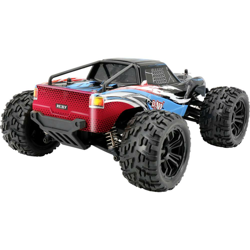 B-Ware Reely Raw Blau Brushed 1:14 Rc Modellauto Monstertruck Elektro Allradantrieb 4 W