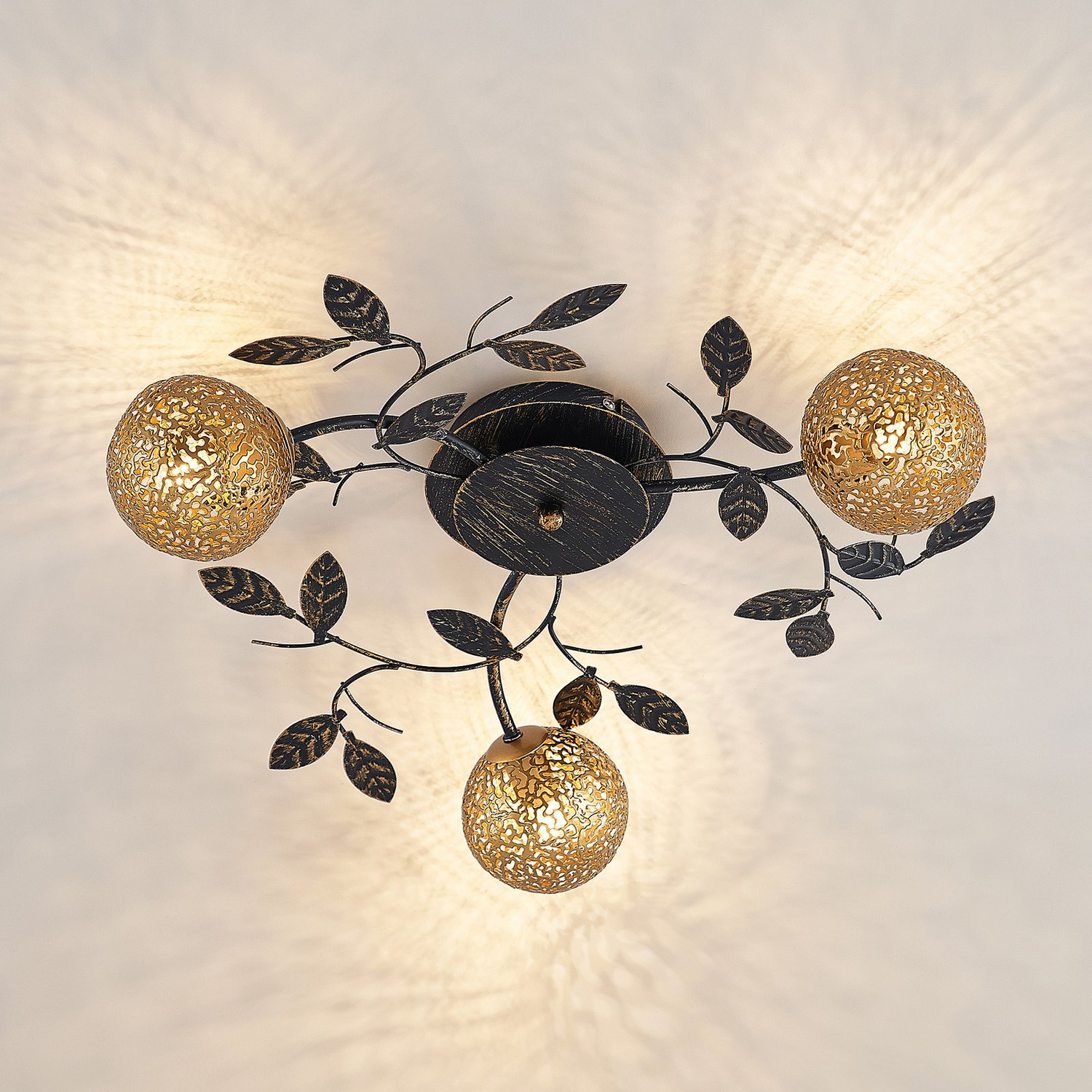 B-Ware Lucande Evory Deckenlampe Rund 3 Fl. Lampe Leuchten Deckenlampe Wohnzimmer 40 W