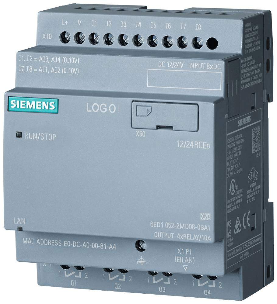 Siemens 6 Ed1052 2 Md08 0 Ba2 Sps Steuerungsmodul 12 V/Dc 24 V/Dc Logikmodule Modul B-Ware