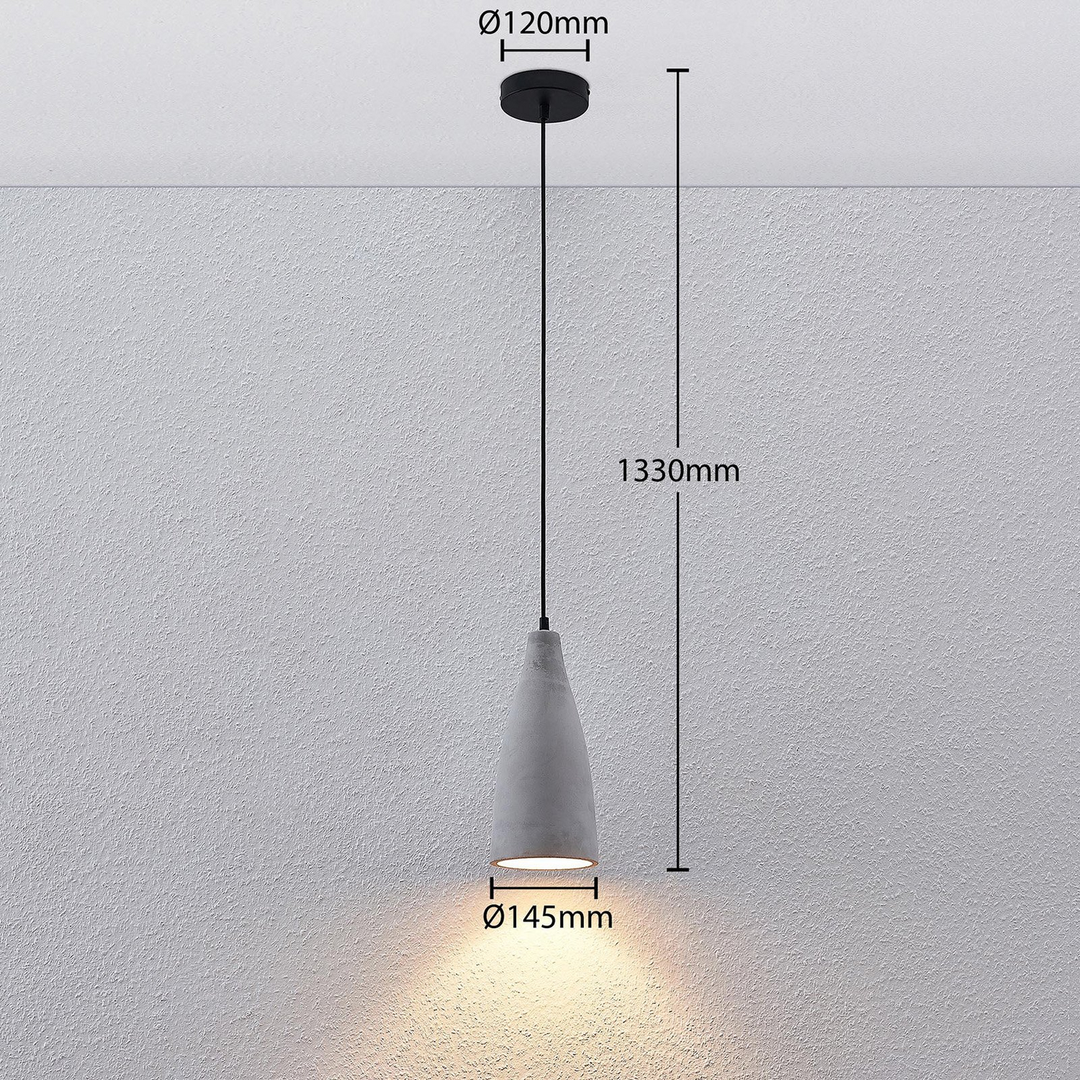 Lindby Beton Pendelleuchte Sanne Pendelleuchte Lampe E27 Industriestil Betong319 B-Ware