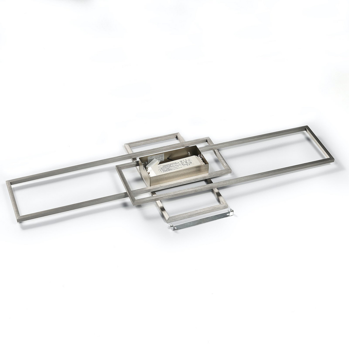Lindby Mairin LED-Deckenlampe Wohnzimmerleuchte Deckenlampe Lampe LED nickel