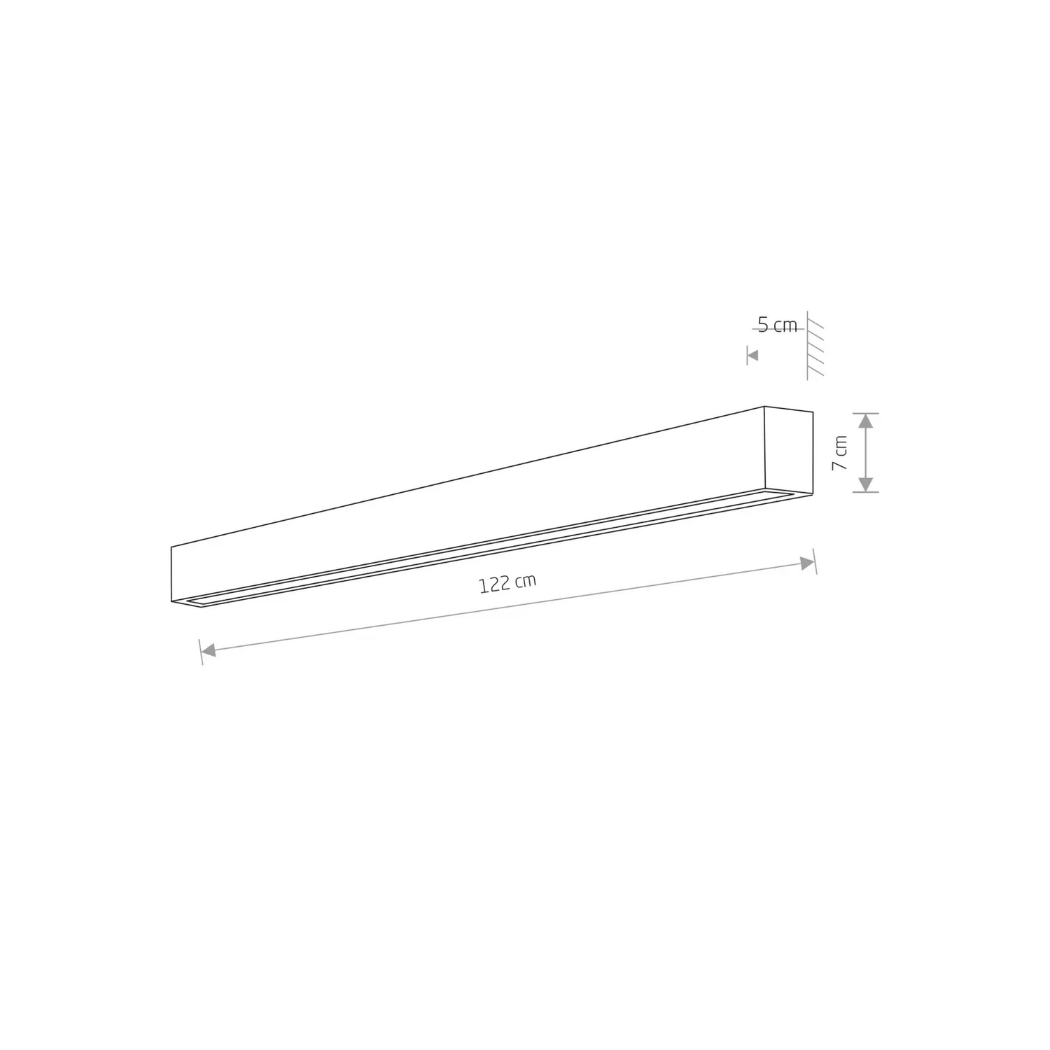 Nowodvorski Lighting Wandleuchte Straight L 122 Cm Weiß G13 Wandlampe Lampe Spot B-Ware - 5903139756693