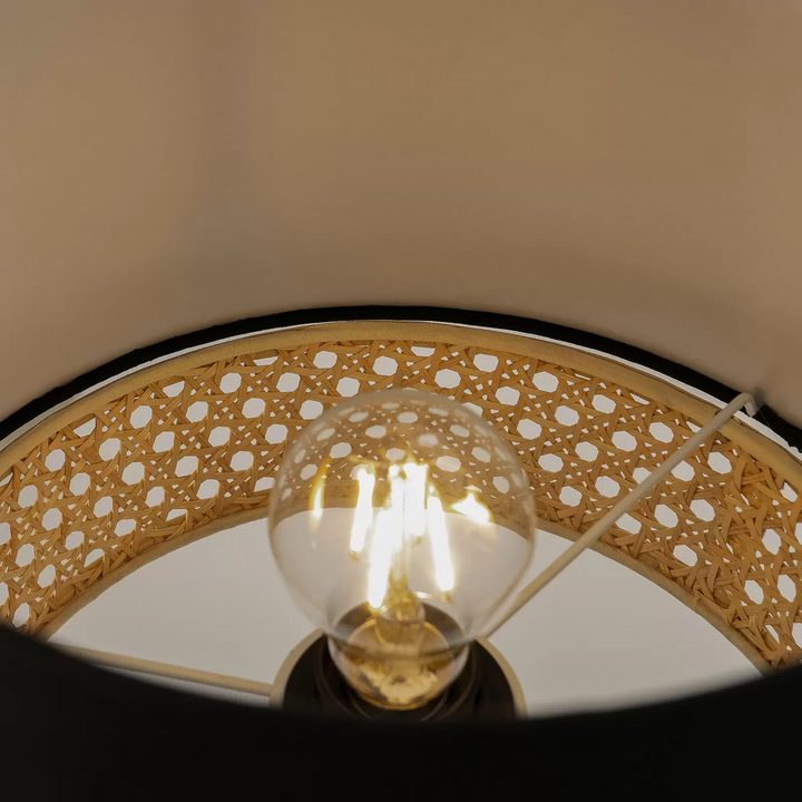 Lindby Ananya Stehleuchte Stehlampe Standleuchte Leuchte Lampe Eisen und Holz