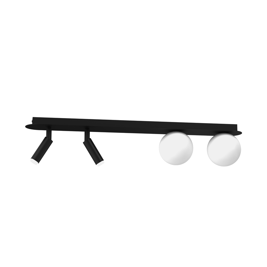 Milagro Sirio Deckenleuchte Schwarz Weiß Deckenlampe Lampe Leuchte Licht Glas G9 B-Ware - 5902693784067
