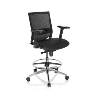 B-Ware hjh OFFICE Arbeitsstuhl Counterstuhl TOP WORK 78 Netzstoff höhenverstellbar