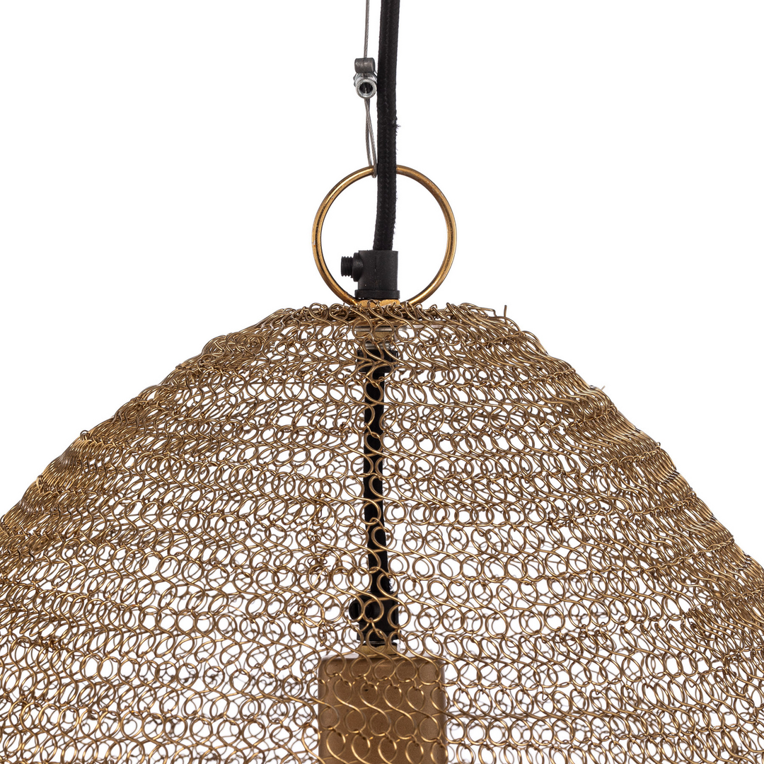 Lindby Hängeleuchte Eldric Hängelampe Lampe Leuchte ø 40 Cm Goldfarben Eisen E27 B-Ware