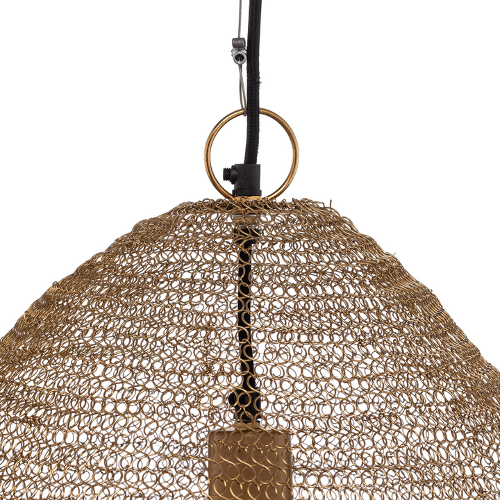 Lindby Hängeleuchte Eldric Hängelampe Lampe Leuchte ø 40 Cm Goldfarben Eisen E27 B-Ware