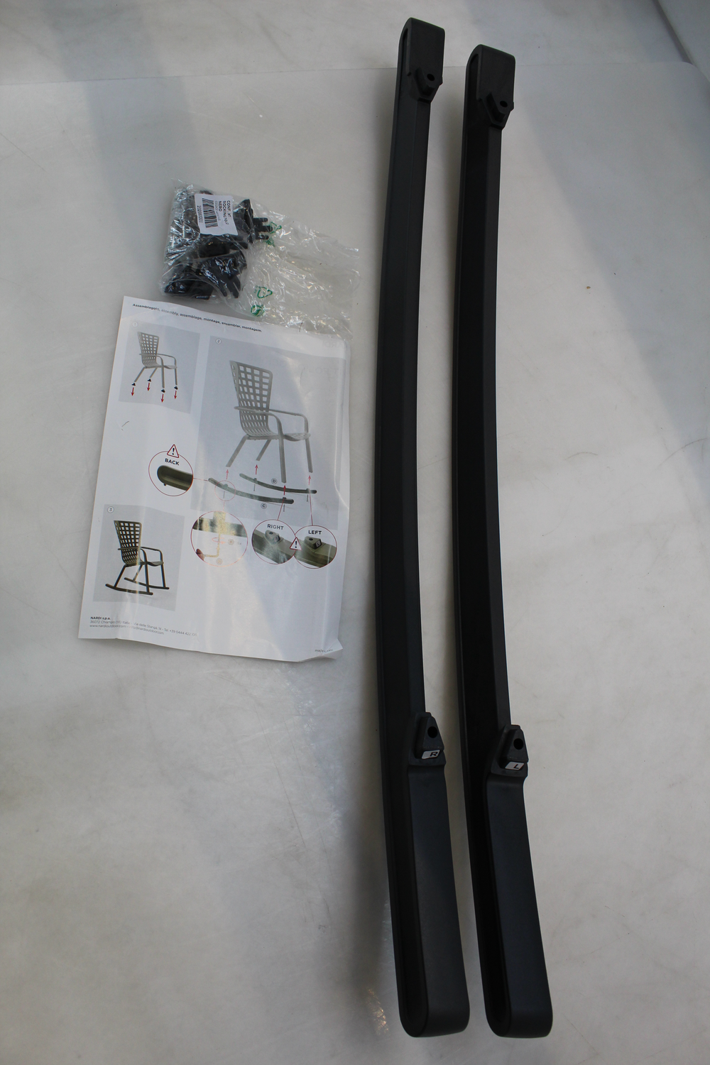 B-Ware Nardi Folio Schaukelstuhl Erweiterungskit Schaukelfüße Ersatzfüße Füße Anthrazit