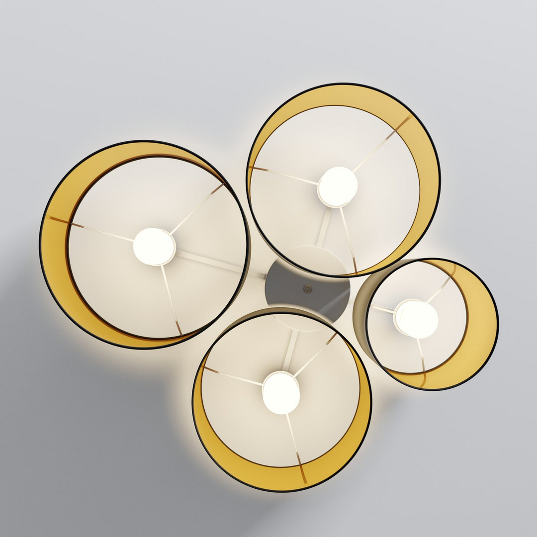 Lindby Laurenz Deckenlampe Wohnzimmerleuchte Deckenlampe Deko Stoffleuchte E27 B-Ware