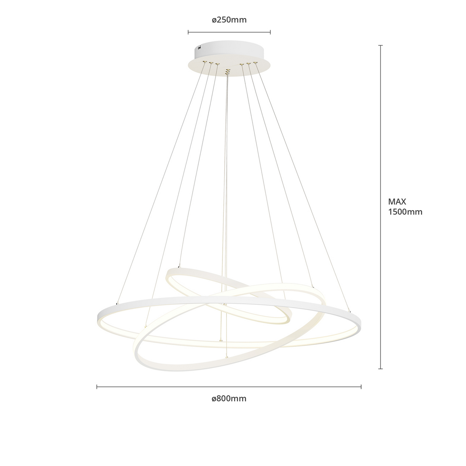 Lucande Led Pendelleuchte Ezana Deckenlampe Deckenlicht Hängeleuchte Led Weiß B-Ware