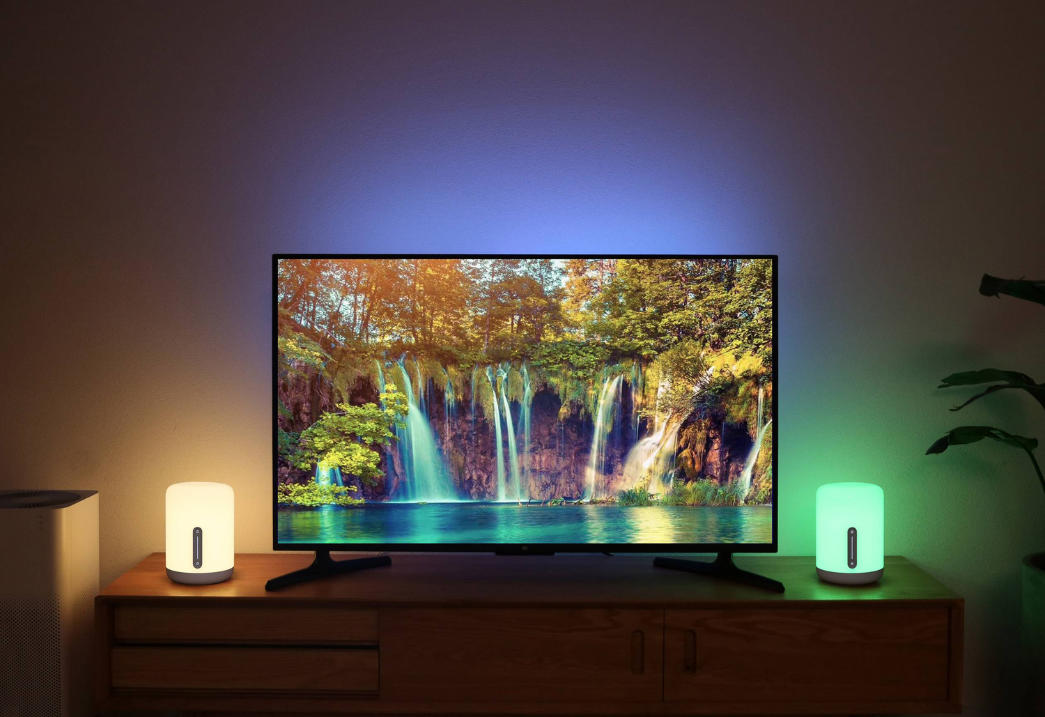 Lampe de chevet Xiaomi Mi Bedside Lamp 2 XM200010, lampe de table/lampadaire blanche, produit reconditionné. 