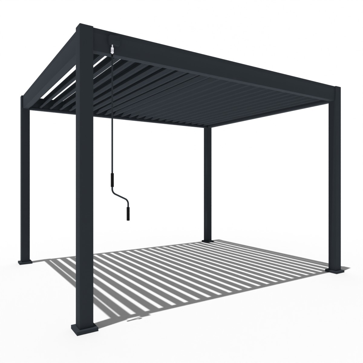B-Ware Weide Classic Pergola Aluminium Freistehend 3 X 3,6 M Lamellendach Anthrazit195