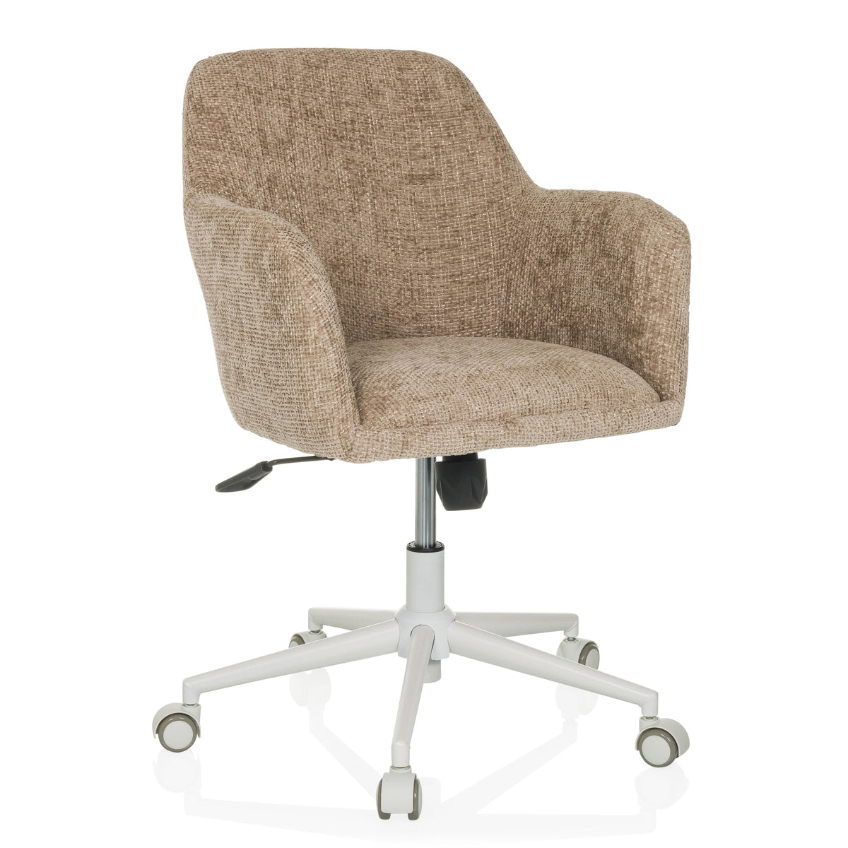 hjh LIVING Bürostuhl Drehstuhl Home Office beige Bouclé Stoff höhenverstell649 - 4064323038894