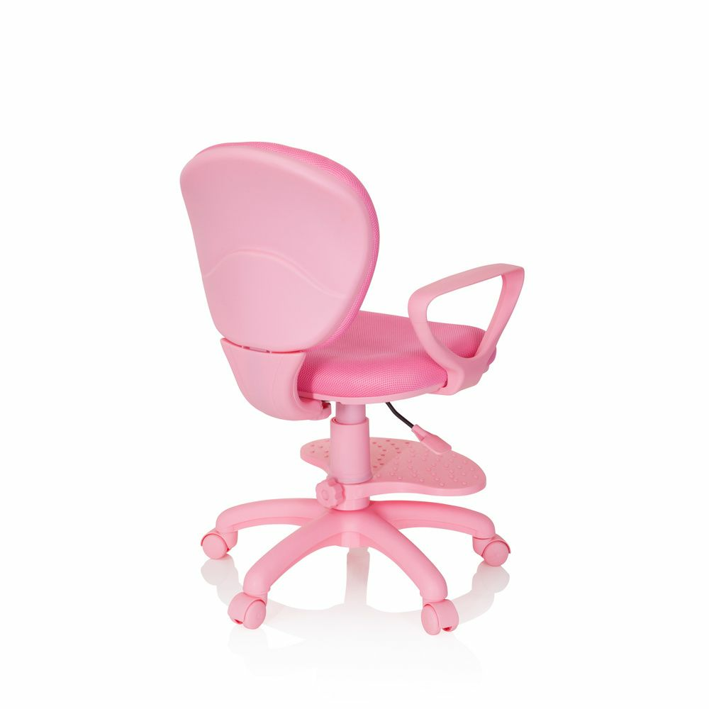 B-Ware Hjh Office Kinderstuhl Schreibtischstuhl Drehstuhl Stuhl Kid Colour Stoff Pink