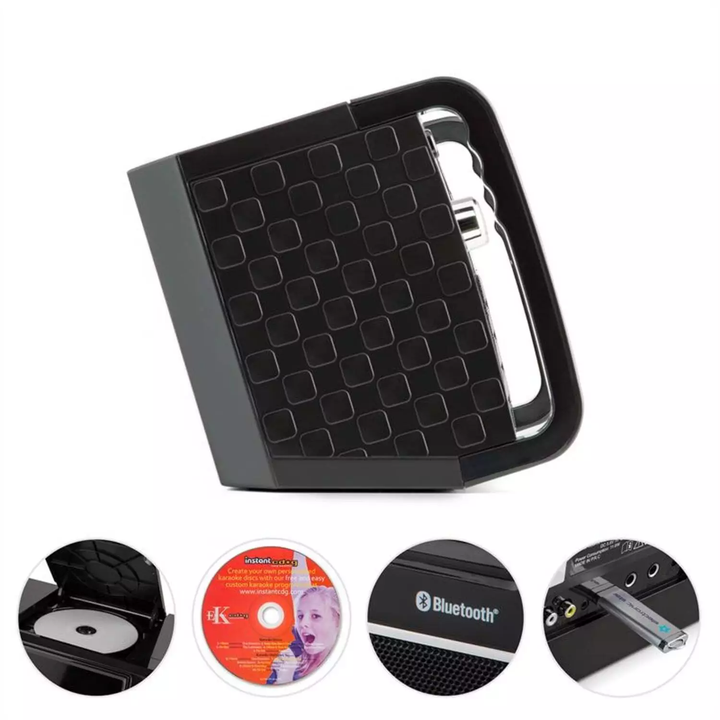 Disco Fever Karaokeanlage Bluetooth Led 7" Tft Screen Cd Usb Schwarz Kompakt  B-Ware