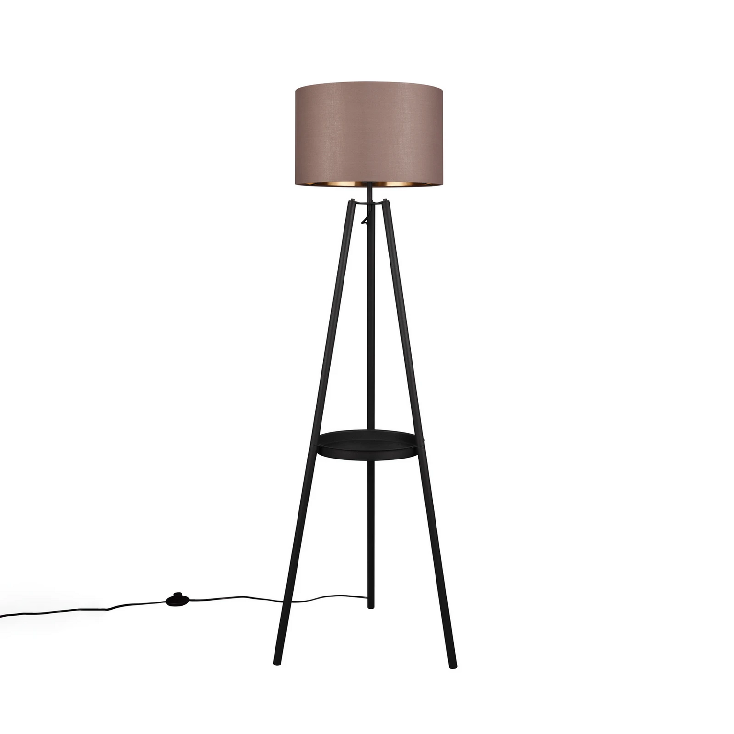 Reality Leuchten Stehleuchte Colette Stehlampe Leuchte Dreibeinfuß Schwarz/Taupe B-Ware - 4017807574548