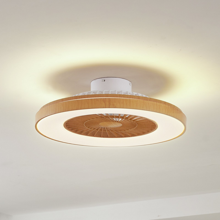 Lindby Led Deckenventilator Teleo Deckenventilator Venti Holzfarben Dc Leise Cct B-Ware