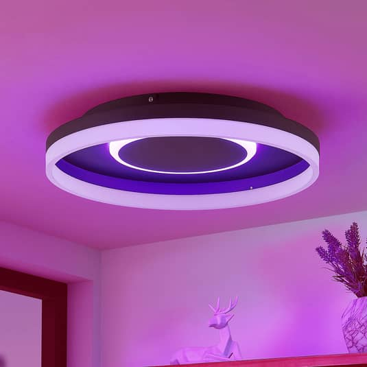 Lindby Felisha LED-Deckenleuchte Deckenlampe Lampe Leuchte Fernbedienung RGBW