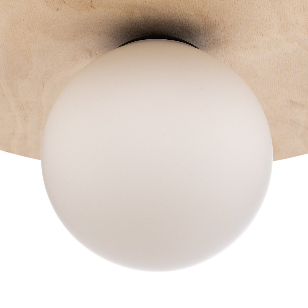 Deckenleuchte Kenzo rund braun/weiß 1-flammig Deckenlampe Lampe Leuchte Spot
