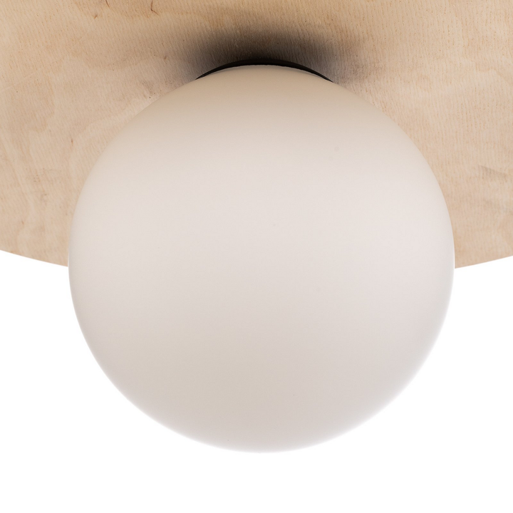 Deckenleuchte Kenzo rund braun/weiß 1-flammig Deckenlampe Lampe Leuchte Spot