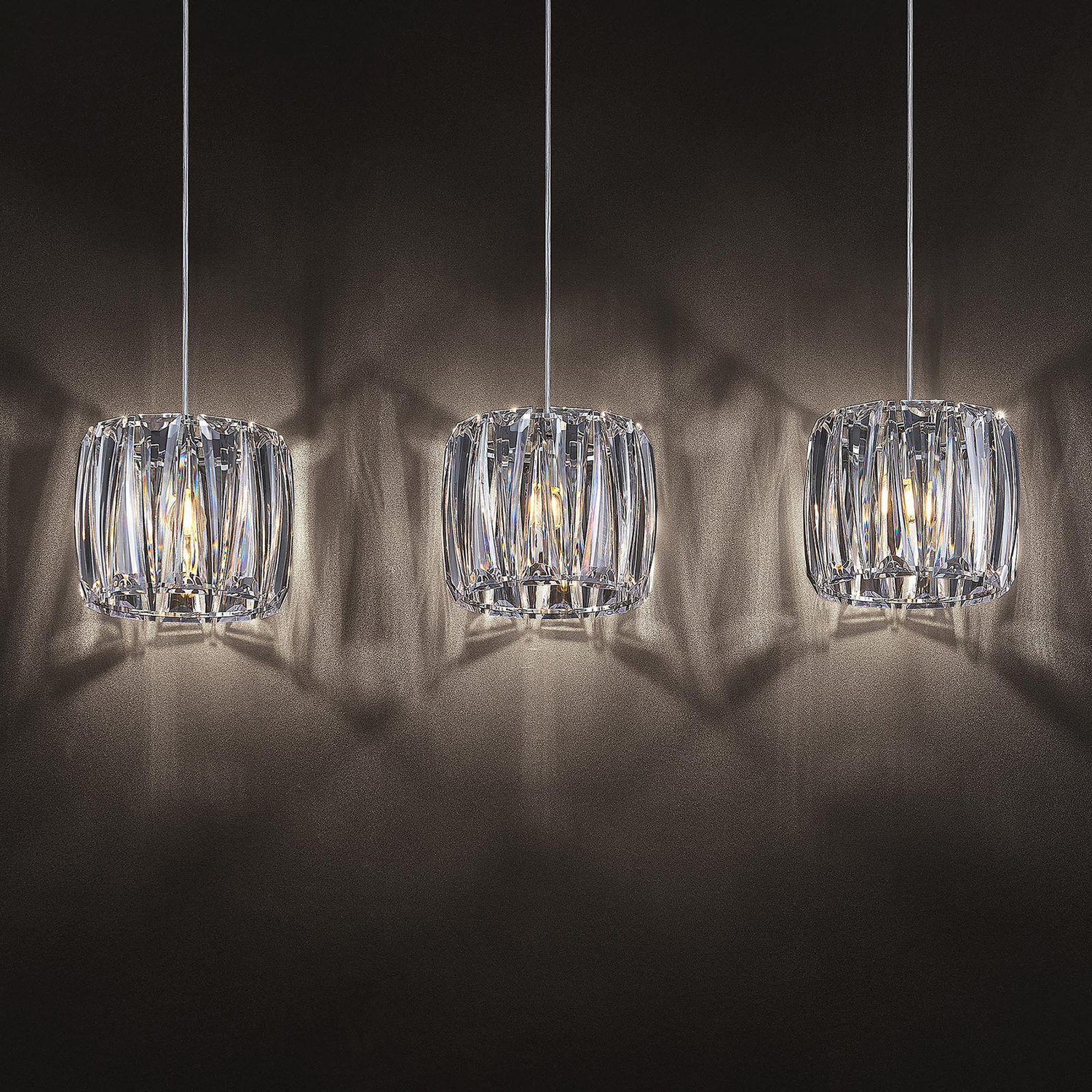 B-Ware Lindby Sofia Balkenleuchte Pendelleuchte Deckenlampe Dreiflammig Klar Chrom