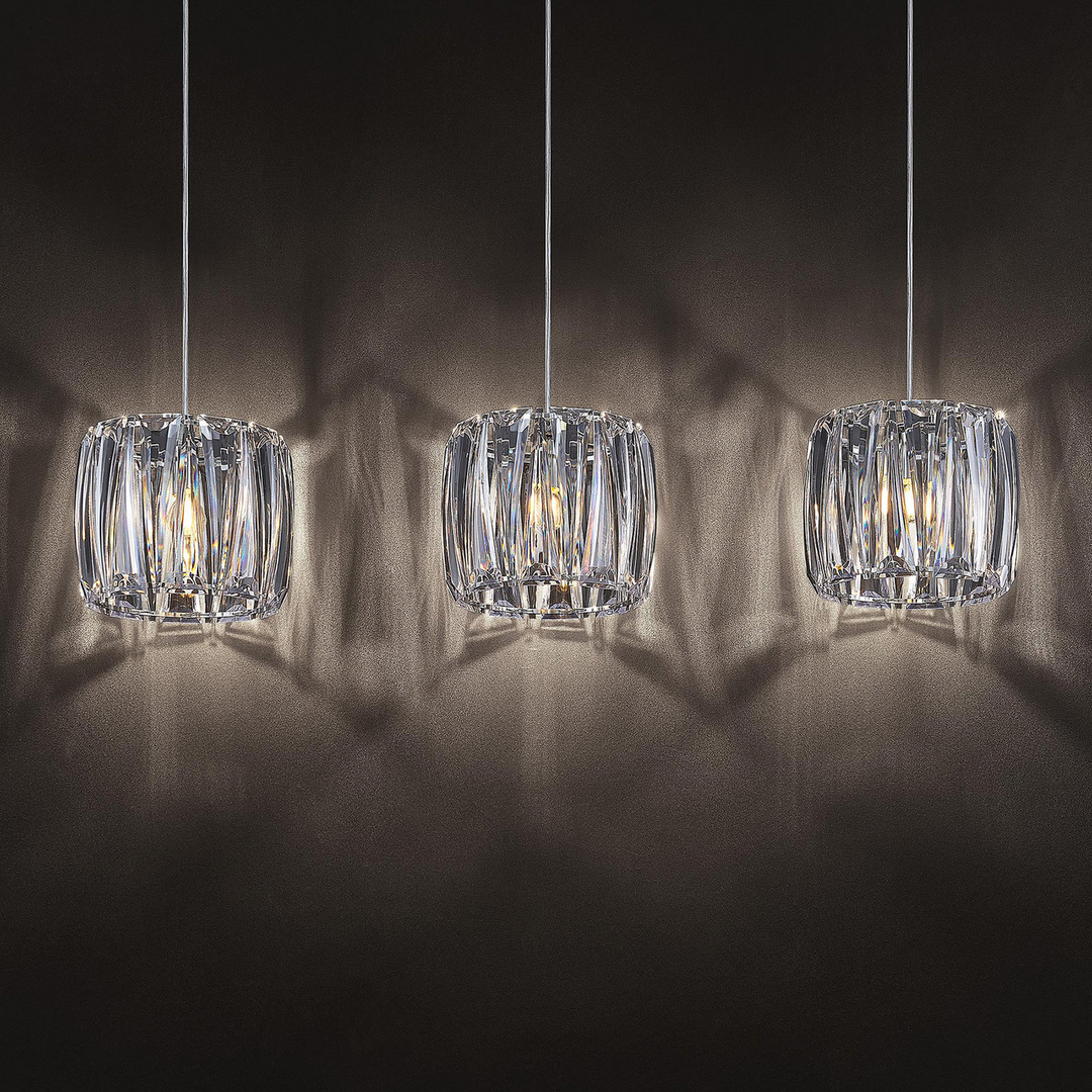 Lindby Sofia Balkenleuchte Pendelleuchte Deckenlampe Dreiflammig Klar Chrom447 B-Ware
