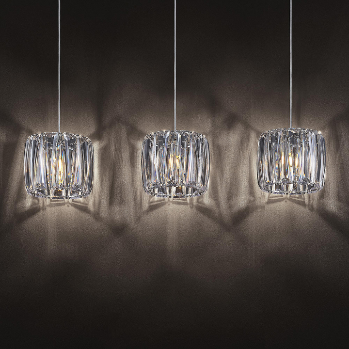 Lindby Sofia Balkenleuchte Pendelleuchte Deckenlampe Dreiflammig Klar Chrom447 B-Ware