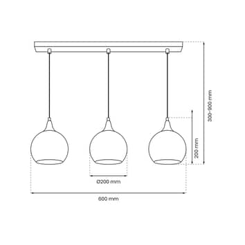 Hängeleuchte Monte Hängelampe Deckenlampe Lampe Deckenlicht Dreiflammig Sil407 B-Ware - 10019360