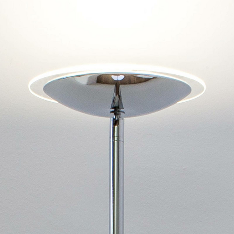 B-Ware Lindby Stehlampe Standlampe Led Chrom Dimmbar Malea Touchdimmer Wohnzimmer306