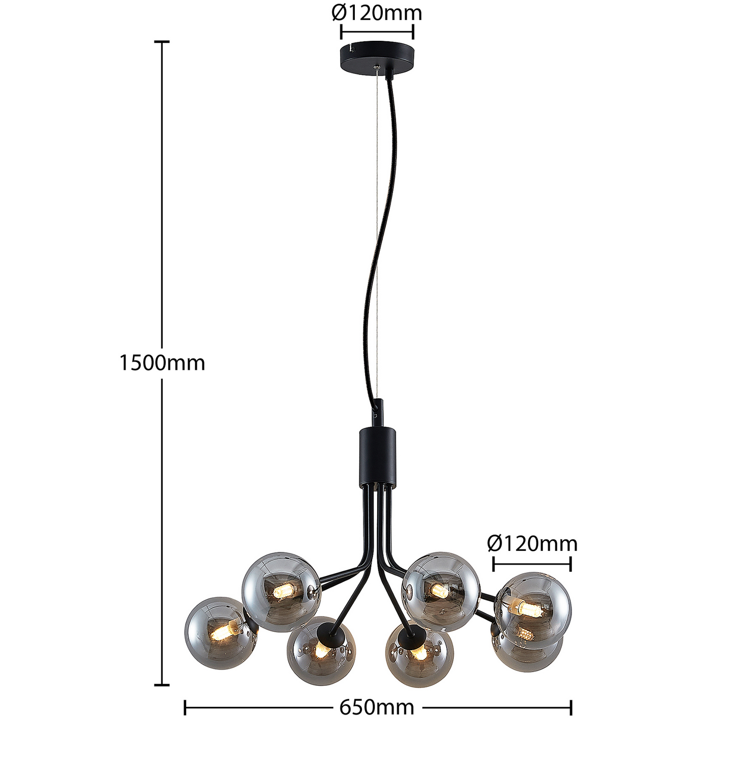 Lucande Wynona Pendelleuchte 7-flammig Deckenlampe Hängelampe