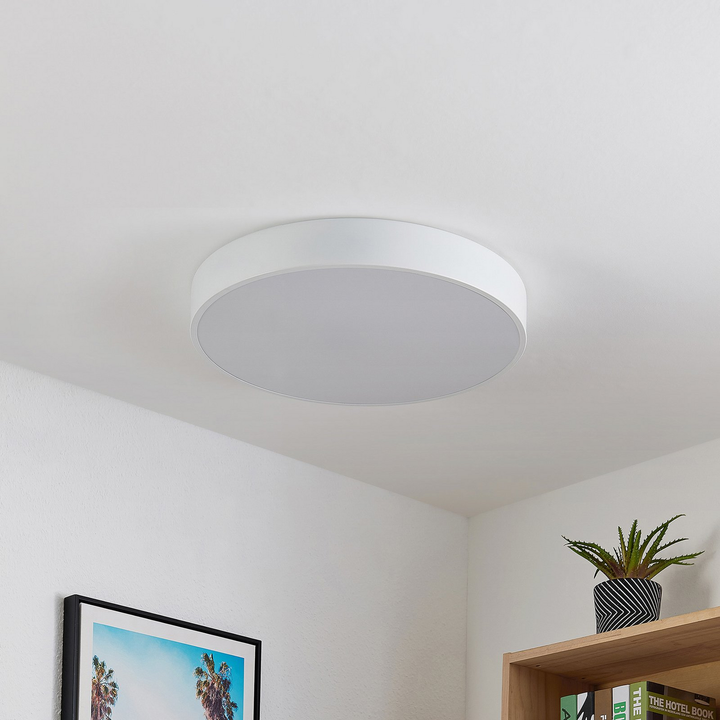 Lindby Simera LED-Deckenlampe Deckenlampe Deckenlicht Lampe Leuchte 50cm weiß