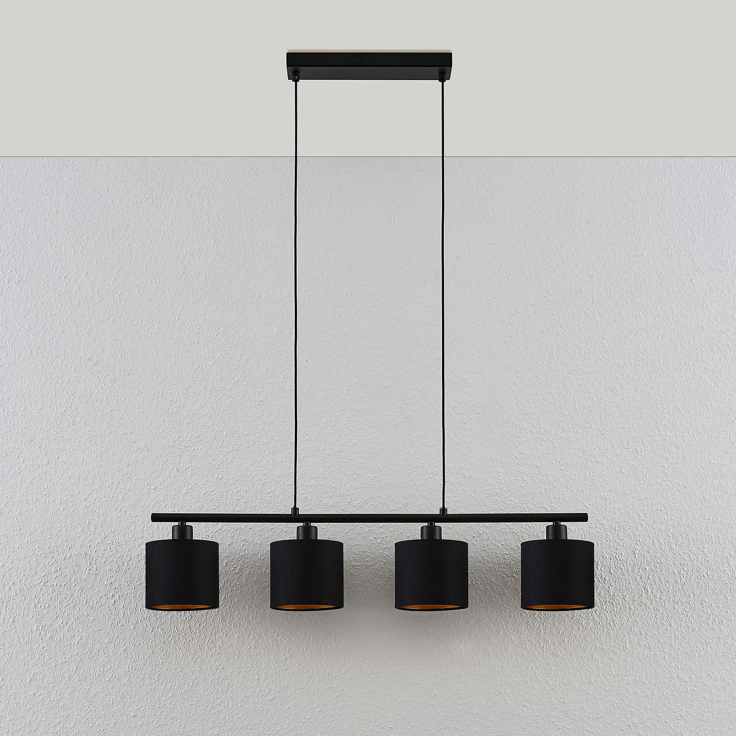Suspension Lindby à faisceau textile, suspension Vasilia, plafonnier 209 
