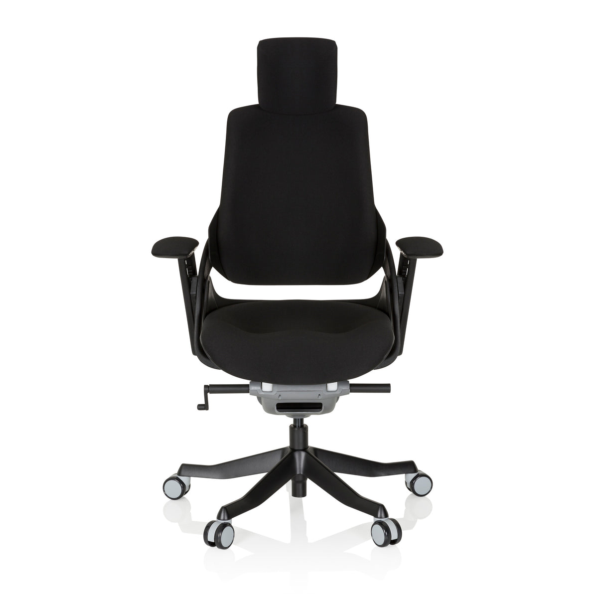 hjh OFFICE Bürostuhl SPEKTRE BLACK Stoff höhenverstellbar mit Armlehnen - 4251084667955