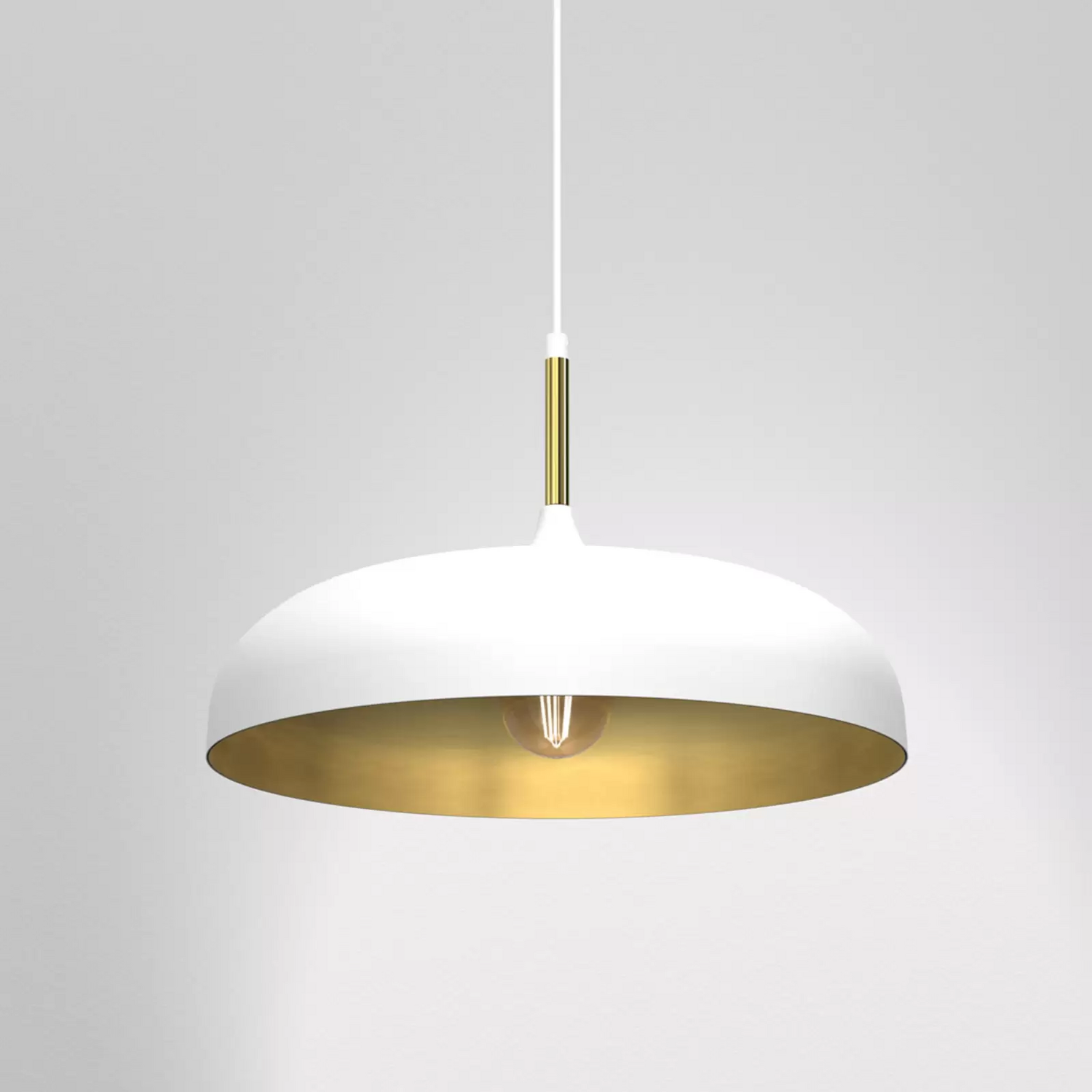 Milagro Pendelleuchte Lincoln Hängeleuchte Hängelampe Leuchte Lampe Weiß/Gold B-Ware