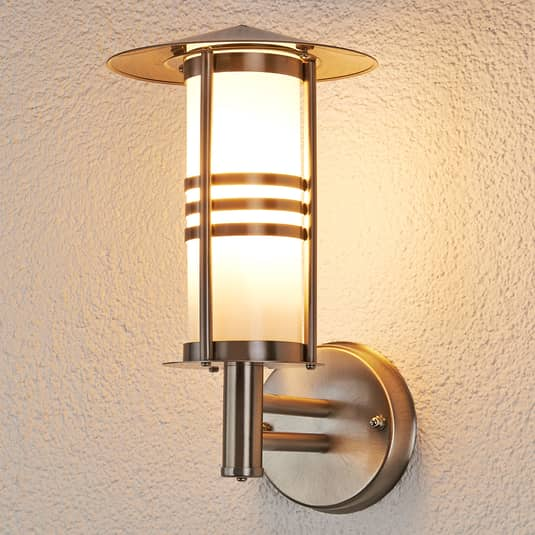 B-Ware Lindby Edelstahl Außenwandleuchte Lampe Leuchte Gartenlampe Gartenleuchte Erina