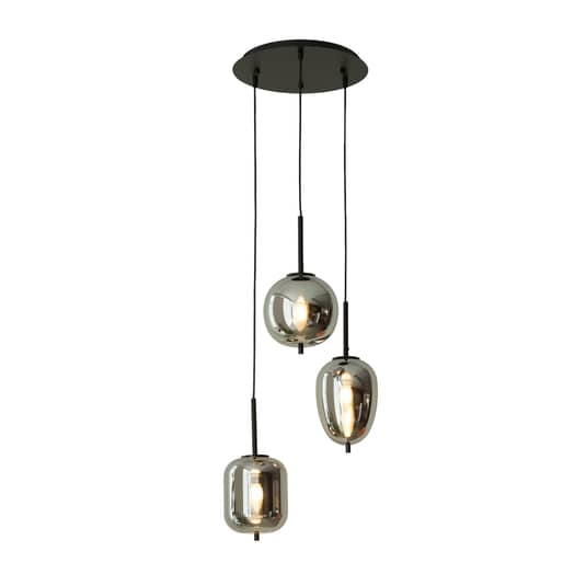 Lindby Gileos Rauchglas-Pendellampe Pendelleuchte Deckenlampe Leuchte 3 flamm925