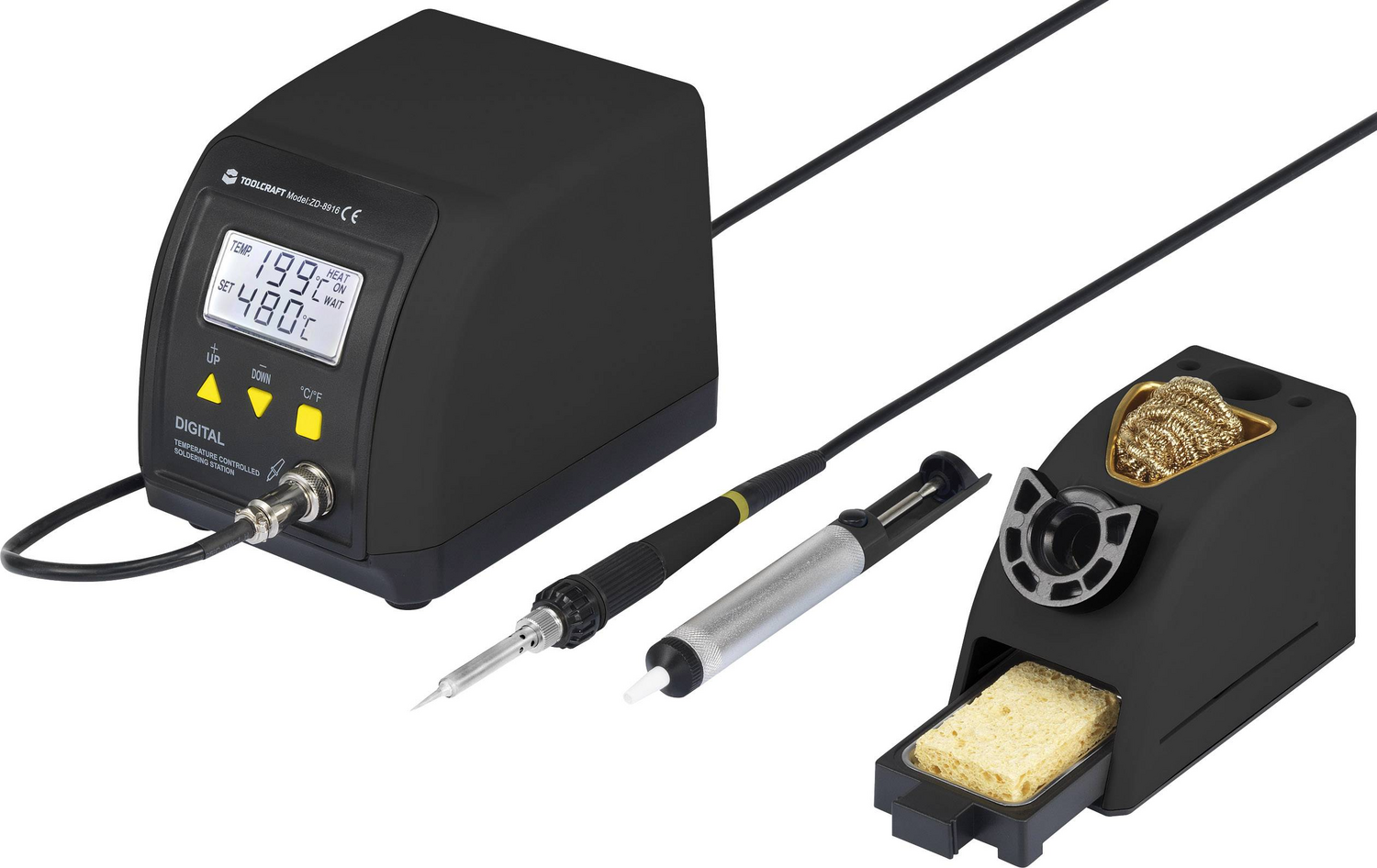 B-Ware Toolcraft Zd 8916 Lötstation Digital 60 W  160 Bis 480 °C Inkl. Entlötsaugpu859