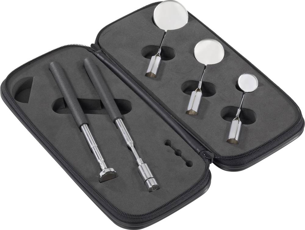 TOOLCRAFT Inspektionsspiegel-Set 5teilig mit Beleuchtung Inspektionsspiegel Set - 4016138563825