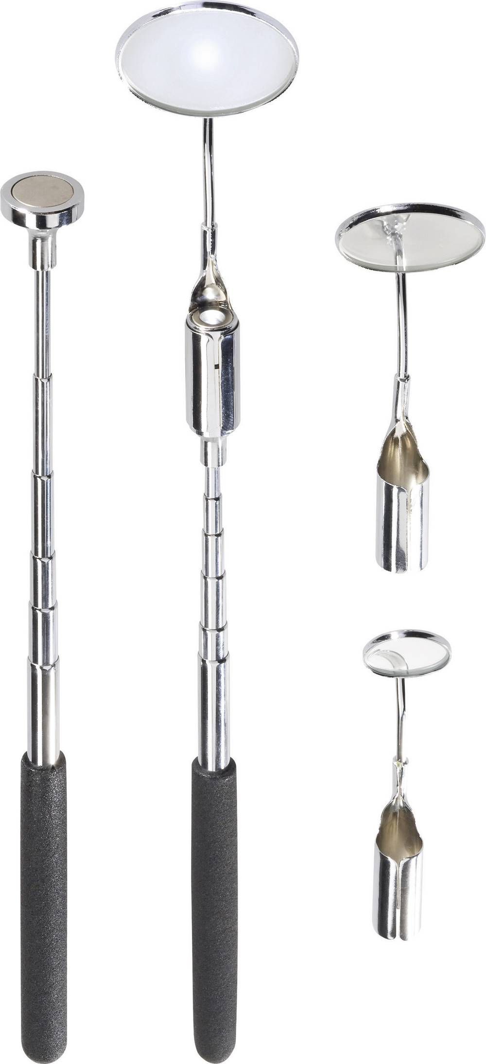 TOOLCRAFT Inspektionsspiegel-Set 5teilig mit Beleuchtung Inspektionsspiegel Set - 4016138563825