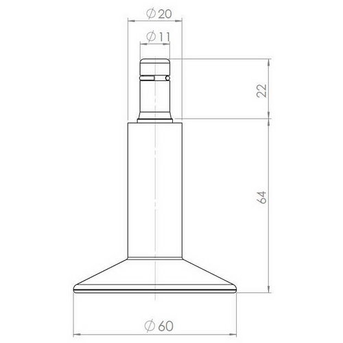 B-Ware Hjh Office Bodengleiter Stand 2 S908 No 12 Stift 11mm 65 Mm 5er Pack 2 Sets - 4260182537657